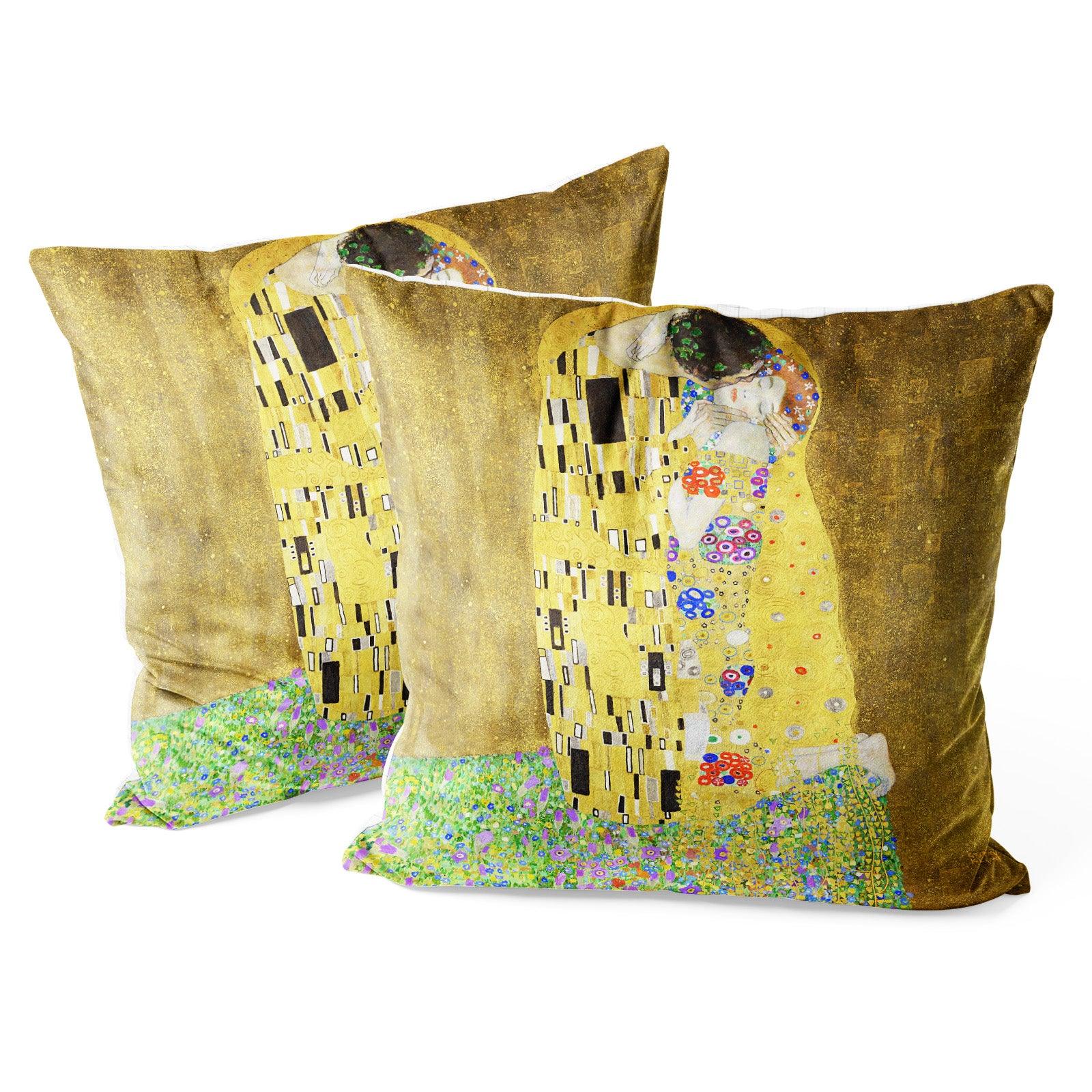Art Abstract Throw Pillow Covers Pack of 2 18x18 Inch (The Kiss by