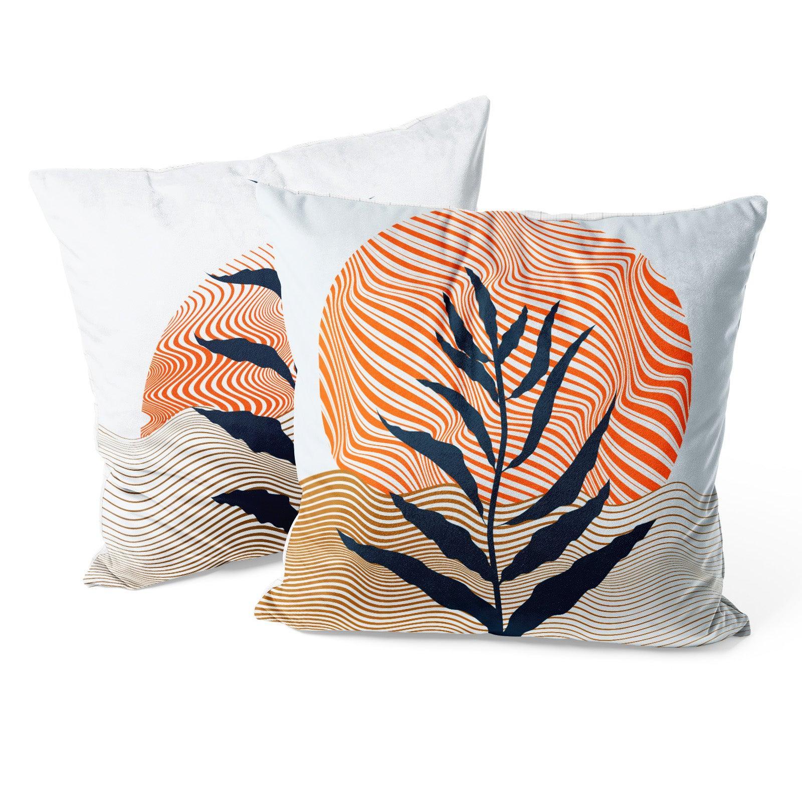 Boho Throw Pillow Covers Pack of 2 18x18 Inch (Rising Sun) – Berkin Arts