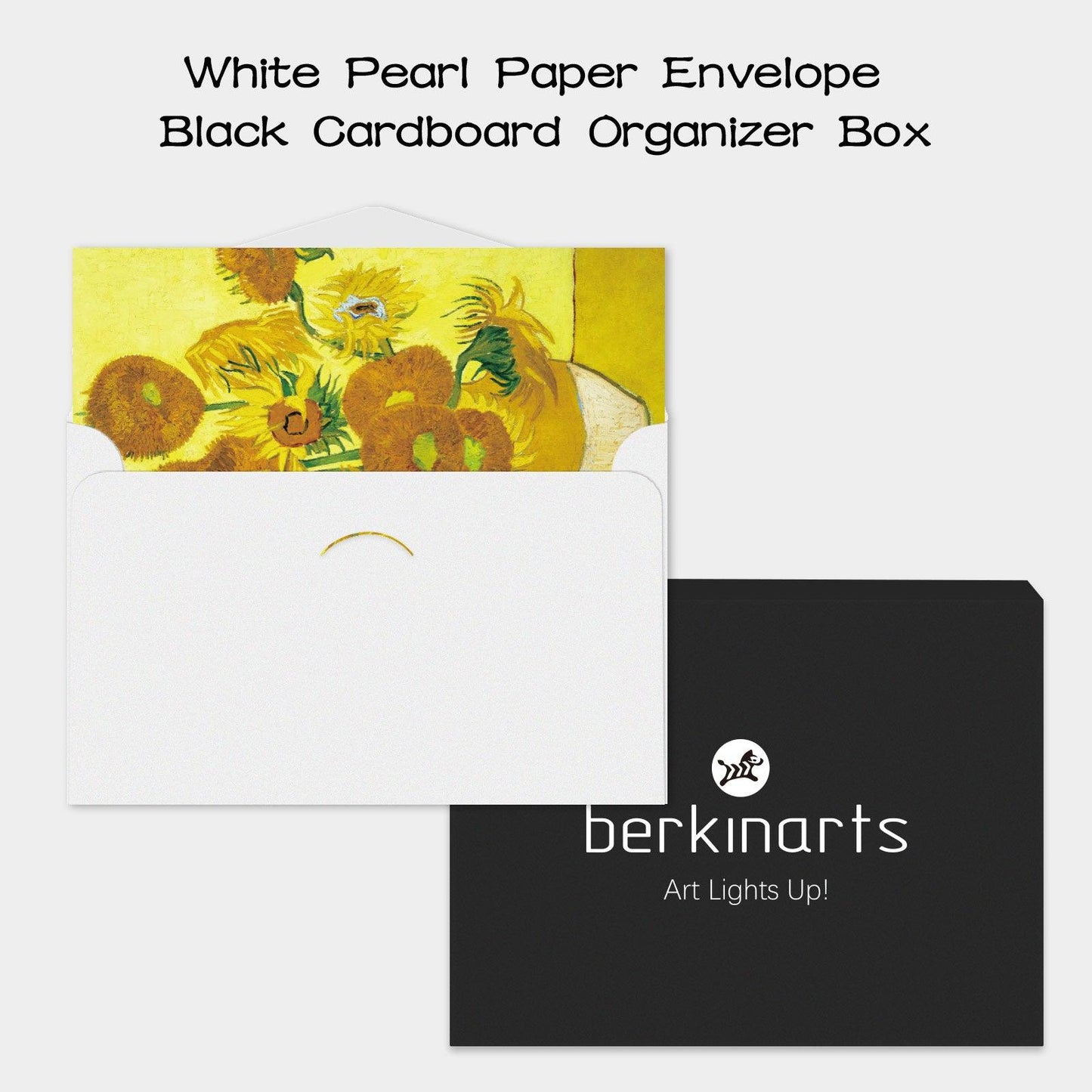 12 Art Greeting Cards Bundle with 12 Envelopes (Flower Series 3) - Berkin Arts