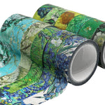 12 Rolls Art Flower Washi Tape Set (Vincent Van Gogh Series) - Berkin Arts