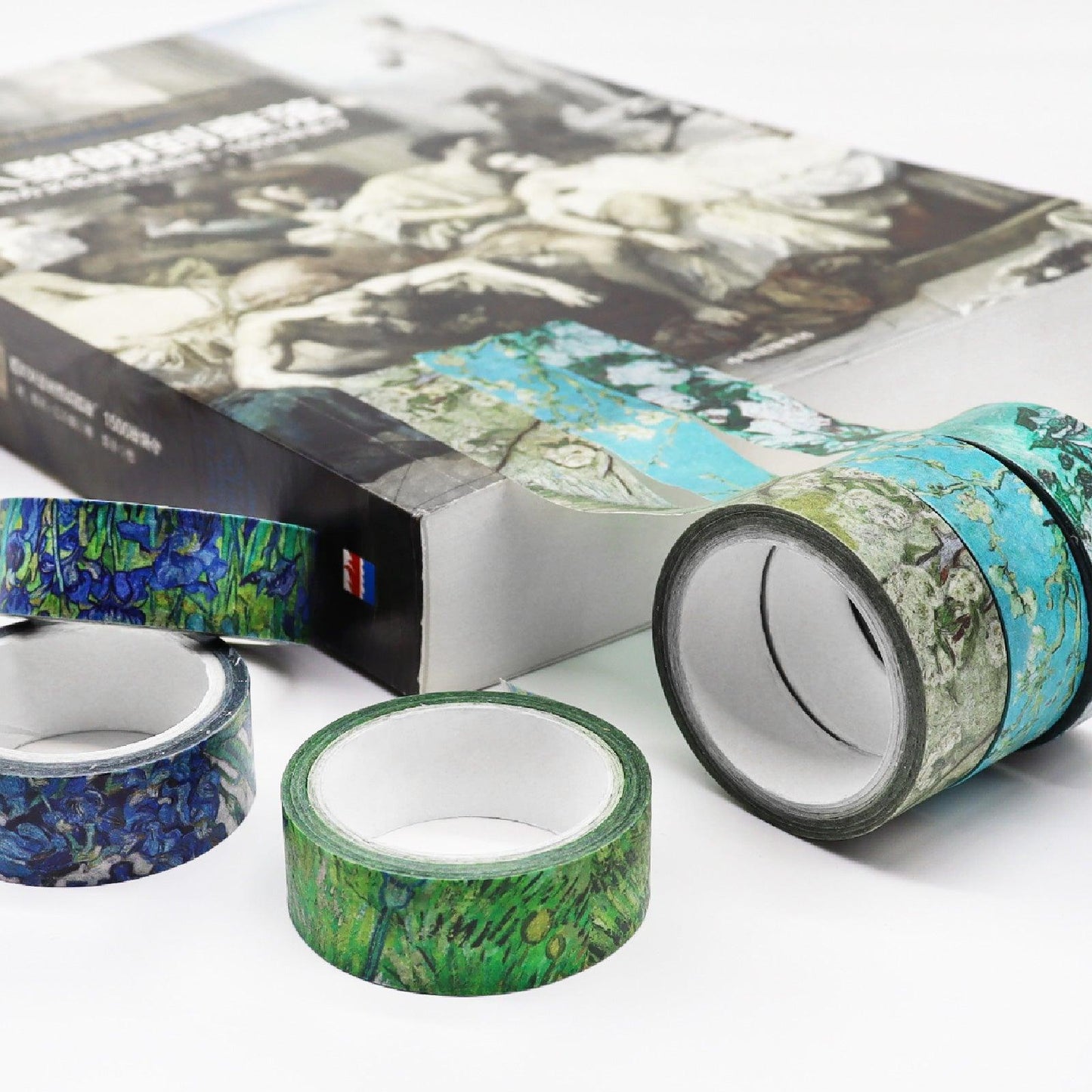 12 Rolls Art Flower Washi Tape Set (Vincent Van Gogh Series) - Berkin Arts
