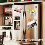 12Pcs Round Contemporary Refrigerator Magnet (Donut Party) - Berkin Arts