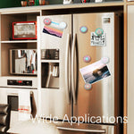12Pcs Round Contemporary Refrigerator Magnet (Mandala Collection) - Berkin Arts