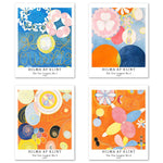 Abstract Geometric Art Paper Giclee Prints Set of 4 (Hilma AF Klint Series) - Berkin Arts