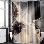 Abstract Marble Shower Curtain Set (Grey and Black) - Berkin Arts