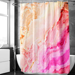 Abstract Marble Shower Curtain Set (Pink and Orange) - Berkin Arts