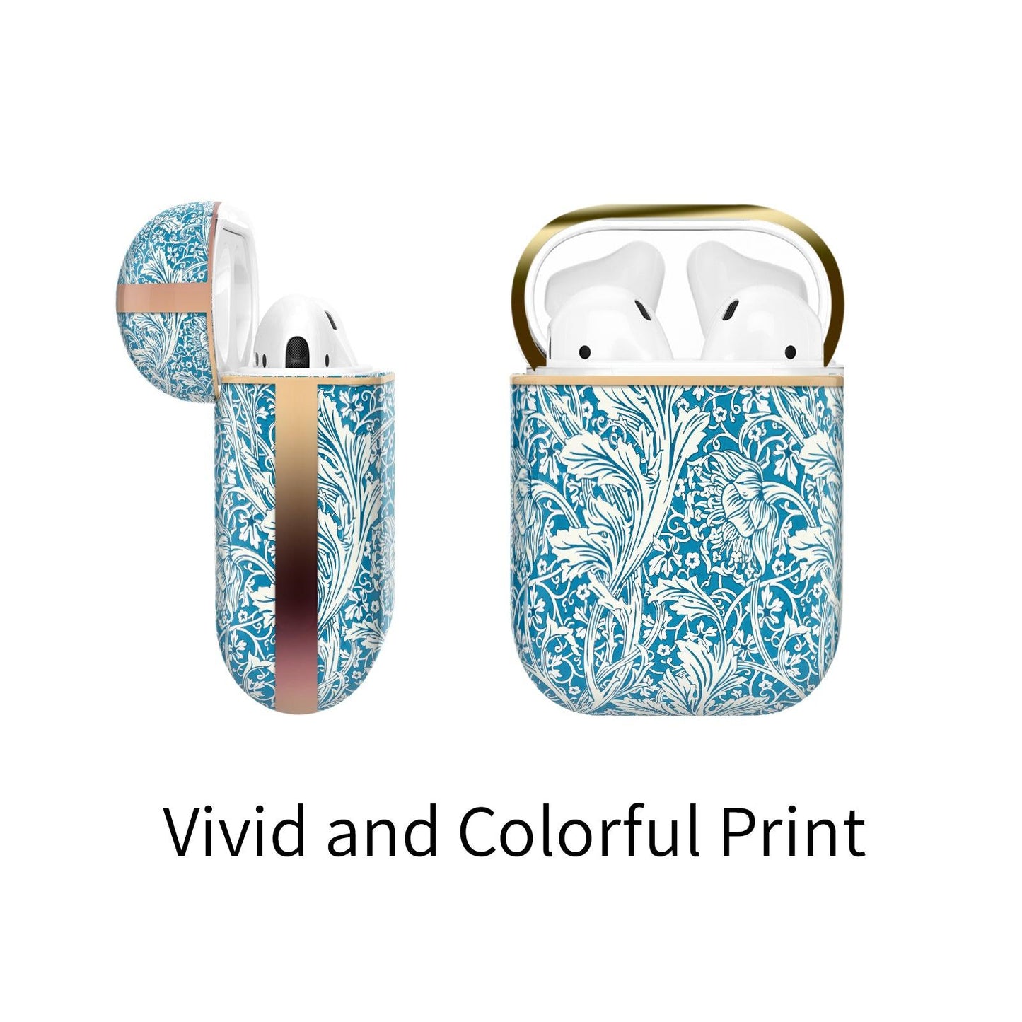 AirPods 1st/ 2nd Generation Art Flower Cover (Arcadia Blue Floral by William Morris) - Berkin Arts