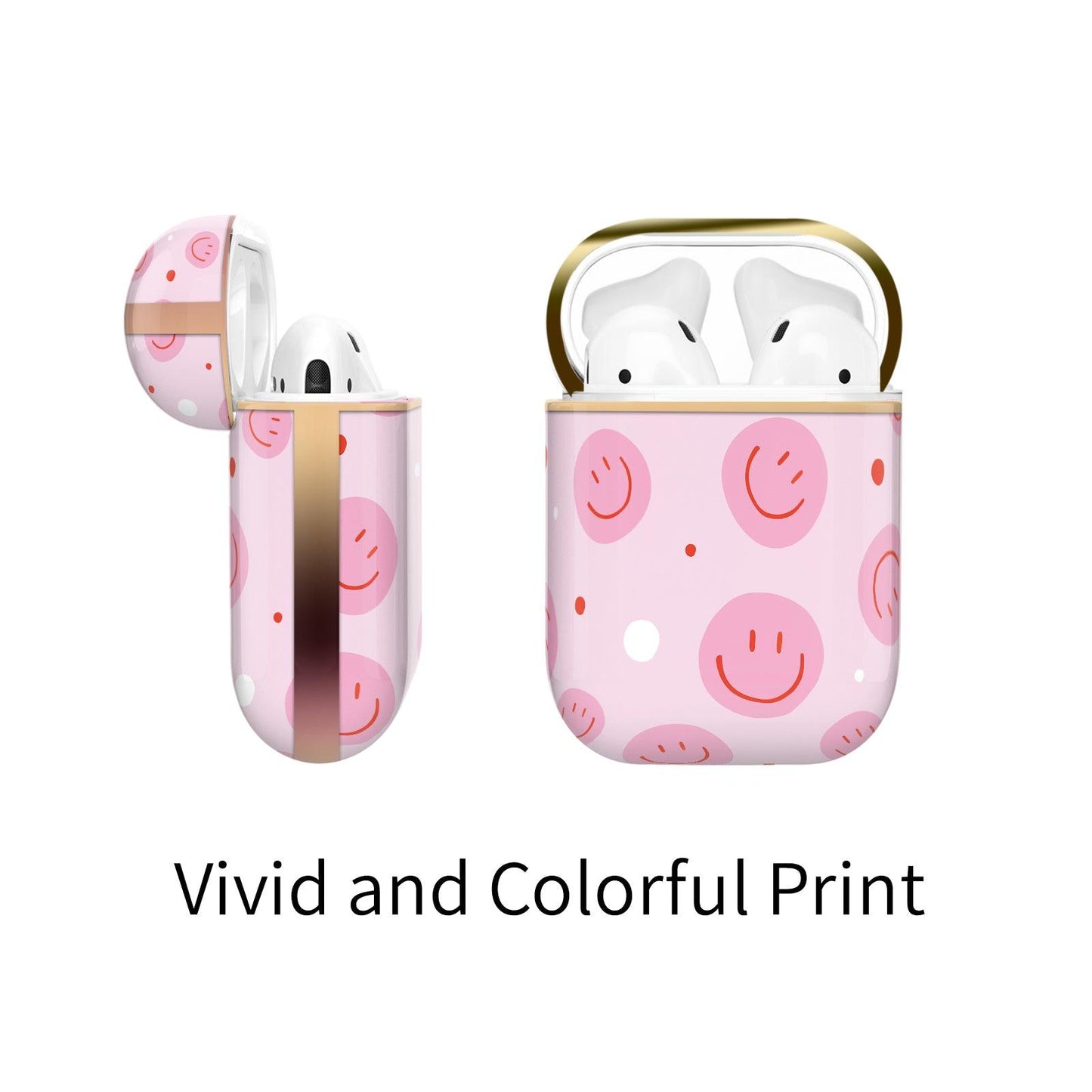 AirPods 1st/ 2nd Generation Contemporary Cover, Pink Smiley - Berkin Arts