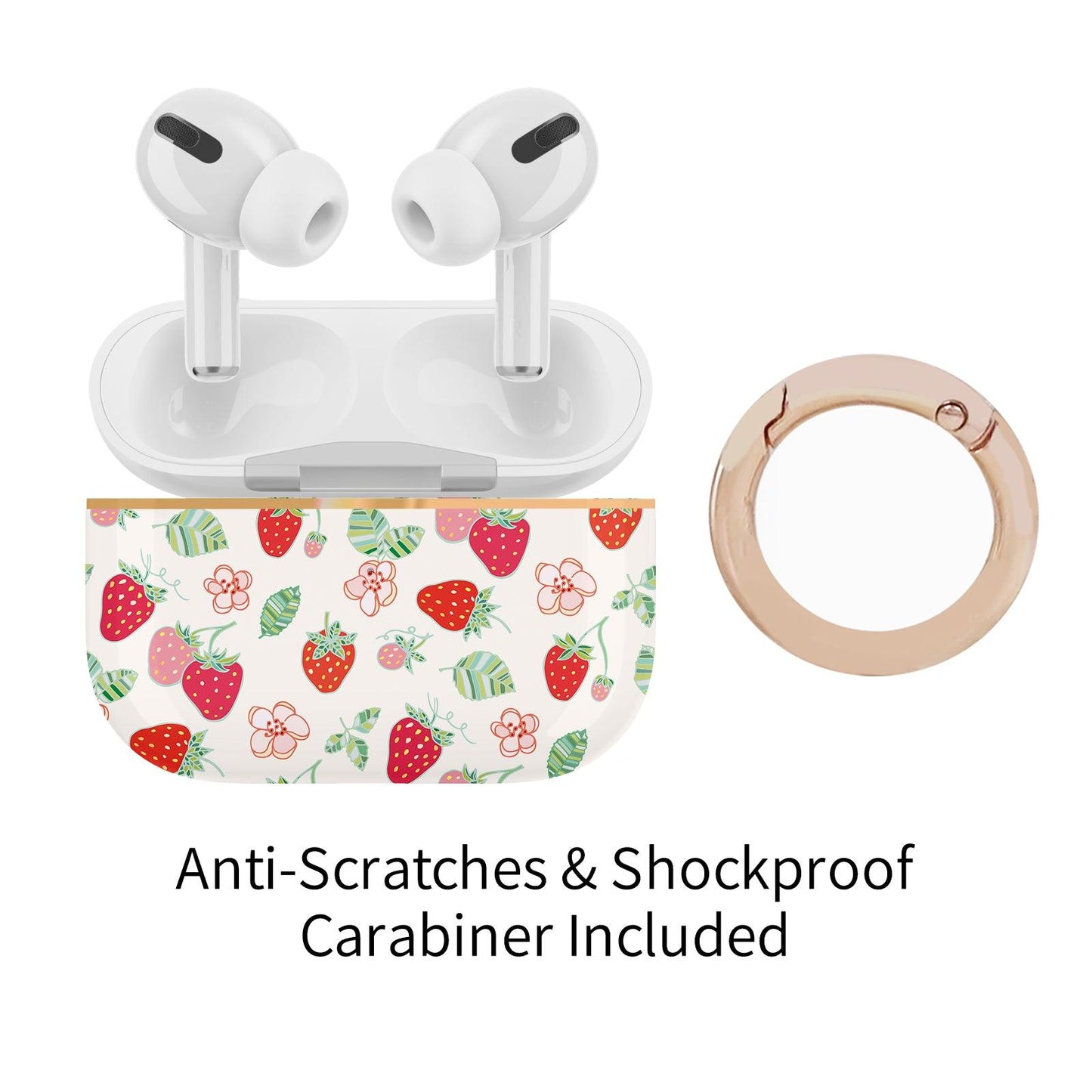 AirPods Pro 2nd Generation Contemporary Cover, Cute Strawberry - Berkin Arts