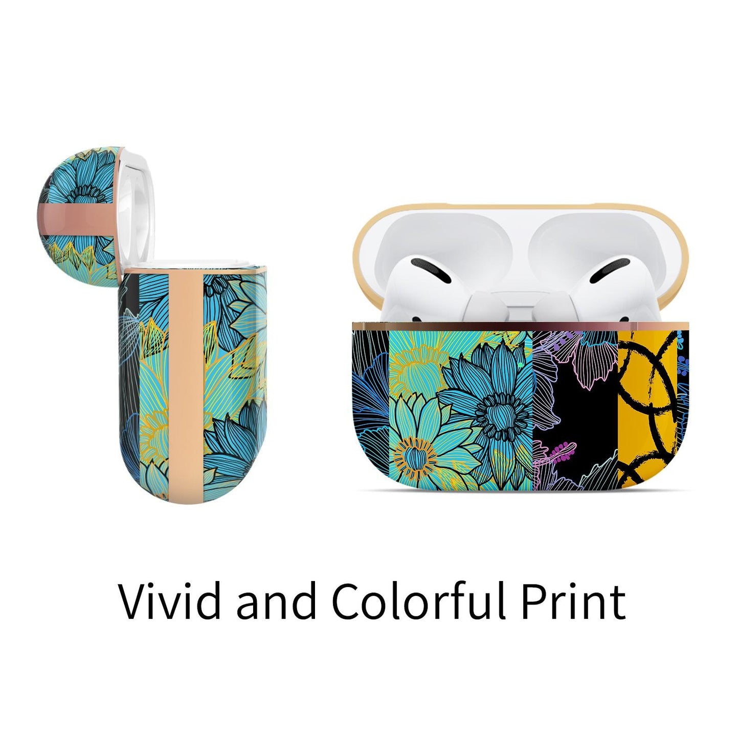 AirPods Pro 2nd Generation Contemporary Cover, Hibiscus and Sunflower - Berkin Arts