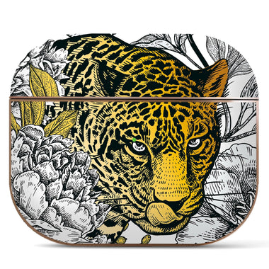 AirPods Pro 2nd Generation Contemporary Cover, Leopard and Peonies - Berkin Arts