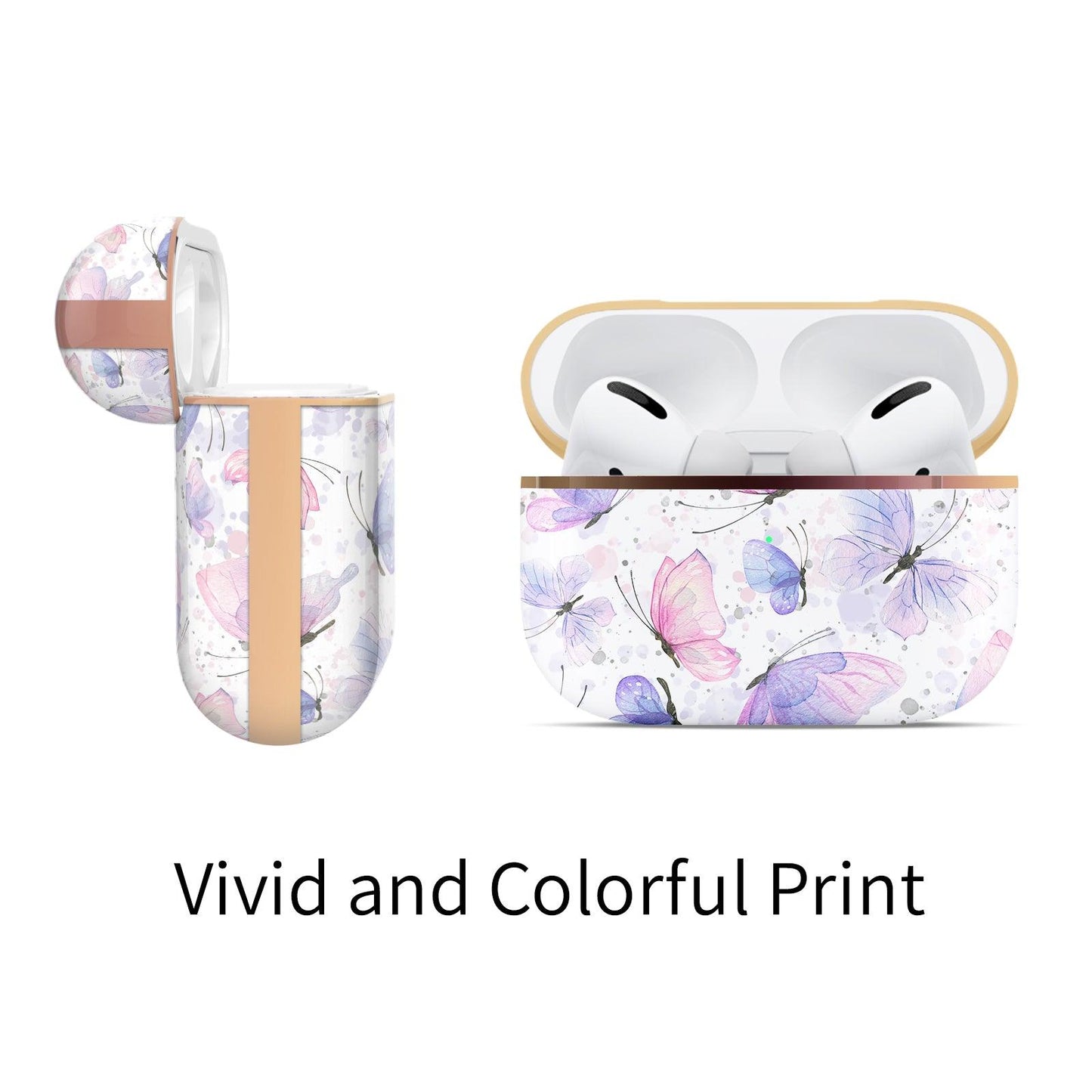 AirPods Pro 2nd Generation Contemporary Cover, Watercolor Butterflies - Berkin Arts