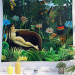 Art Abstract Tapestry (The Dream by Henri Rousseau) - Berkin Arts