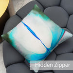 Art Abstract Throw Pillow Covers Pack of 2 18x18 Inch (Blue Line by Georgia O'Keeffe) - Berkin Arts