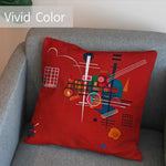Art Abstract Throw Pillow Covers Pack of 2 18x18 Inch (Dull Red by Wassily Kandinsky) - Berkin Arts