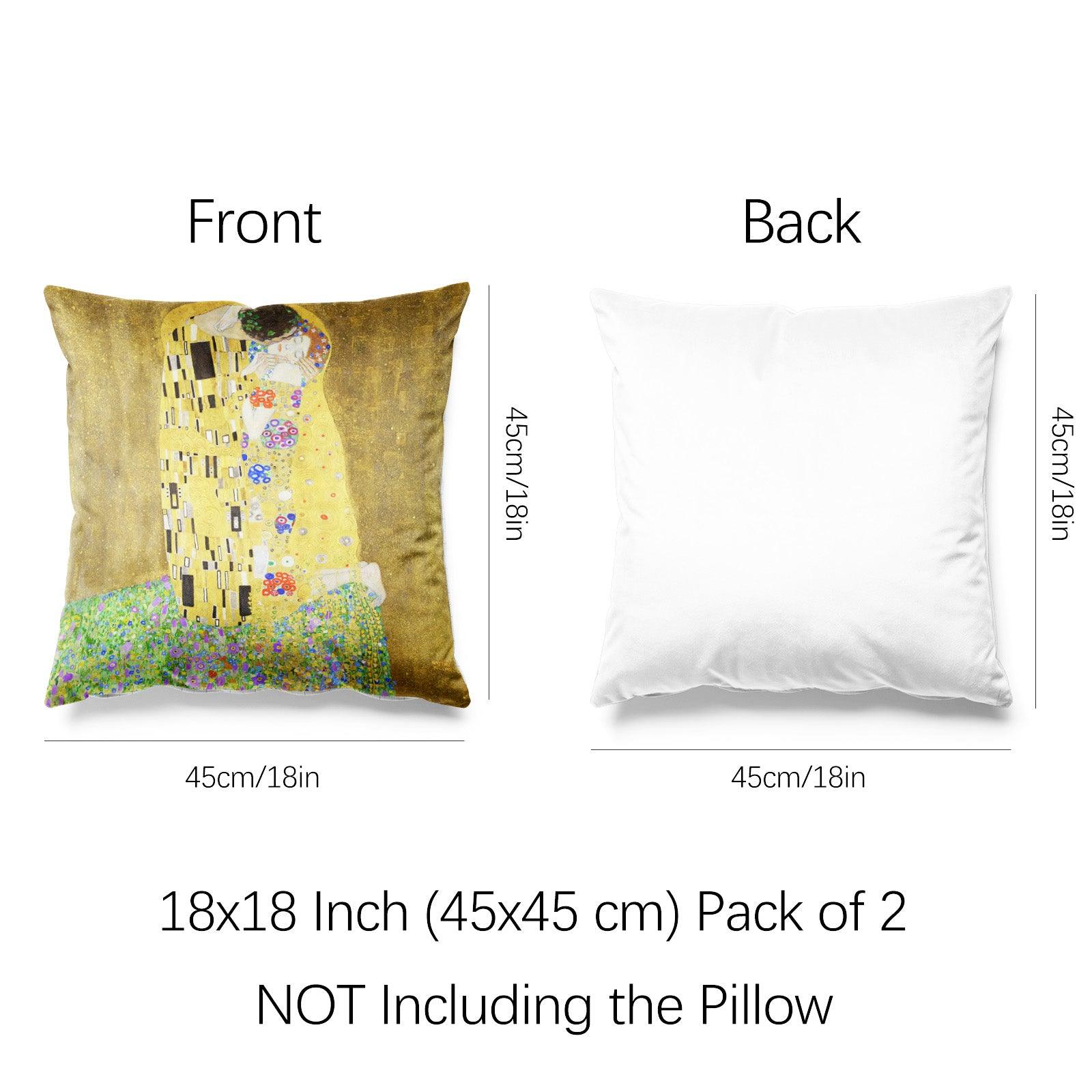 Art Abstract Throw Pillow Covers Pack of 2 18x18 Inch (The Kiss by Gus –  Berkin Arts