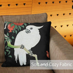 Art Animal Throw Pillow Covers Pack of 2 18x18 Inch (Cockatoo And Pomegranate by Ohara Koson) - Berkin Arts