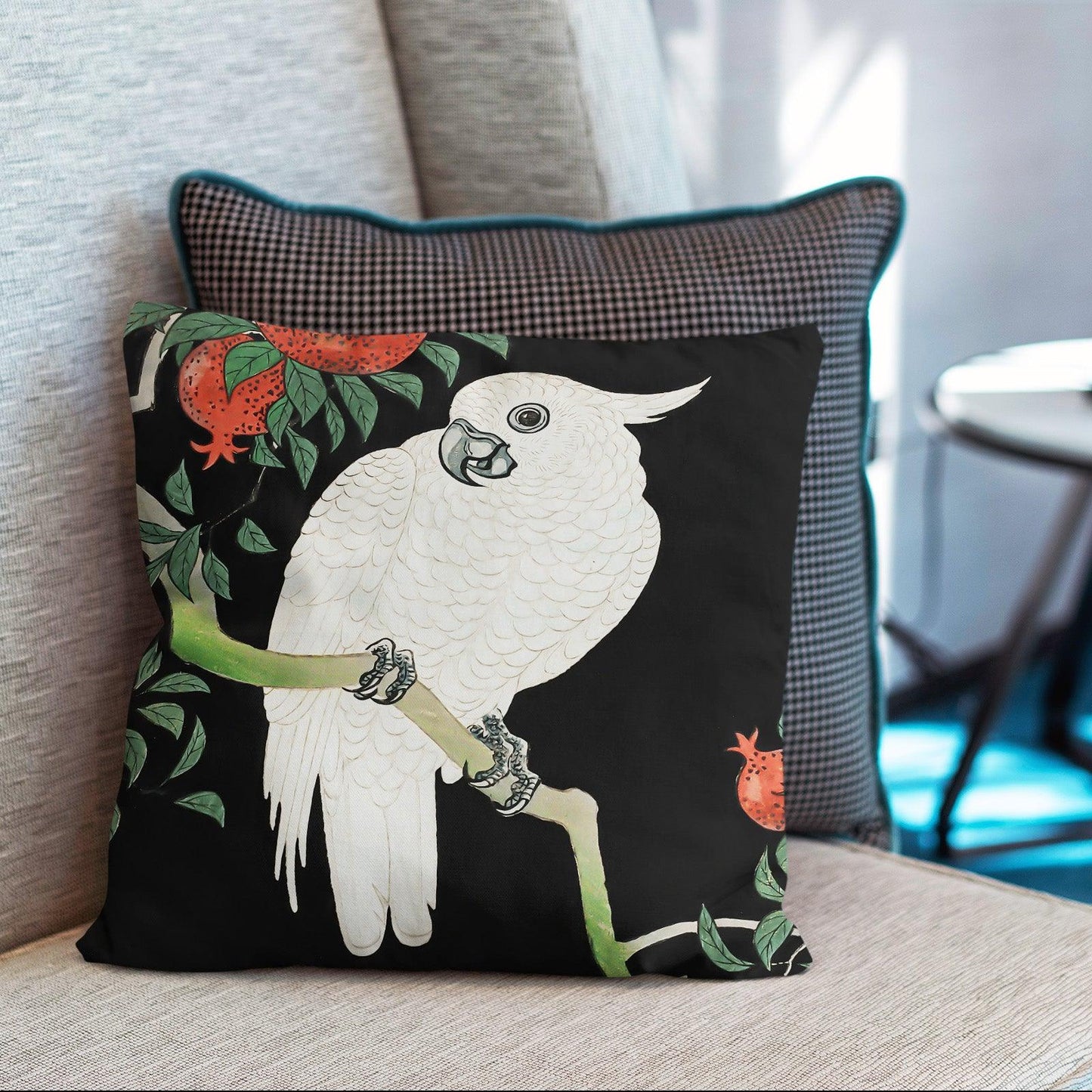 Art Animal Throw Pillow Covers Pack of 2 18x18 Inch (Cockatoo And