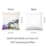 Art Decor Throw Pillow Covers Pack of 2 18x18 Inch (Large Snowflakes by Shoen Uemura) - Berkin Arts
