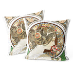 Art Decor Throw Pillow Covers Pack of 2 18x18 Inch (Primrose by Alphonse Mucha) - Berkin Arts