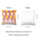 Art Decor Throw Pillow Covers Pack of 2 18x18 Inch (Red Berries by Koloman Moser) - Berkin Arts
