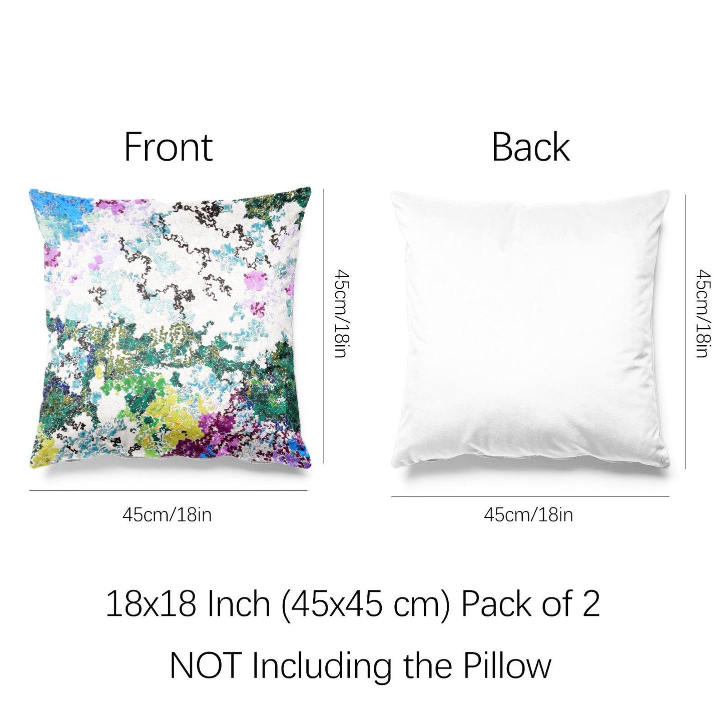 Art Flower Throw Pillow Covers Pack of 2 18x18 Inch (May Morning by Giacometti) - Berkin Arts