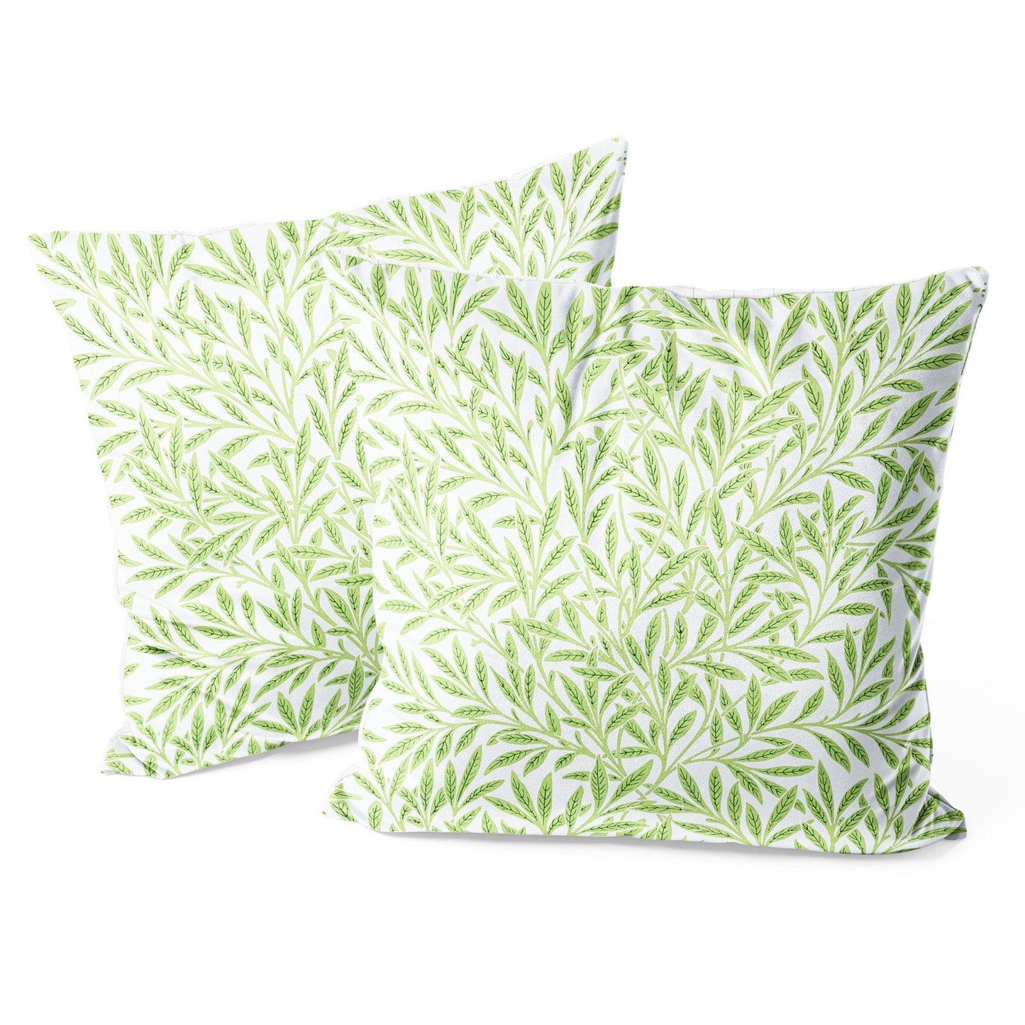 Art Flower Throw Pillow Covers Pack of 2 18x18 Inch (Willow by William Morris) - Berkin Arts