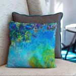 Art Flower Throw Pillow Covers Pack of 2 18x18 Inch (Wisteria by Claude Monet) - Berkin Arts