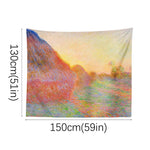Art Landscape Tapestry (Grainstacks by Claude Monet) - Berkin Arts