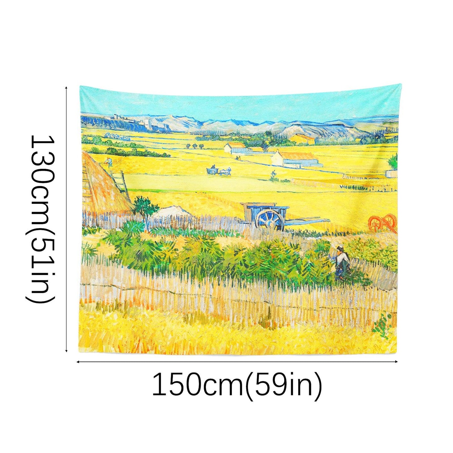 Art Landscape Tapestry (The Harvest by Vincent van Gogh) - Berkin Arts