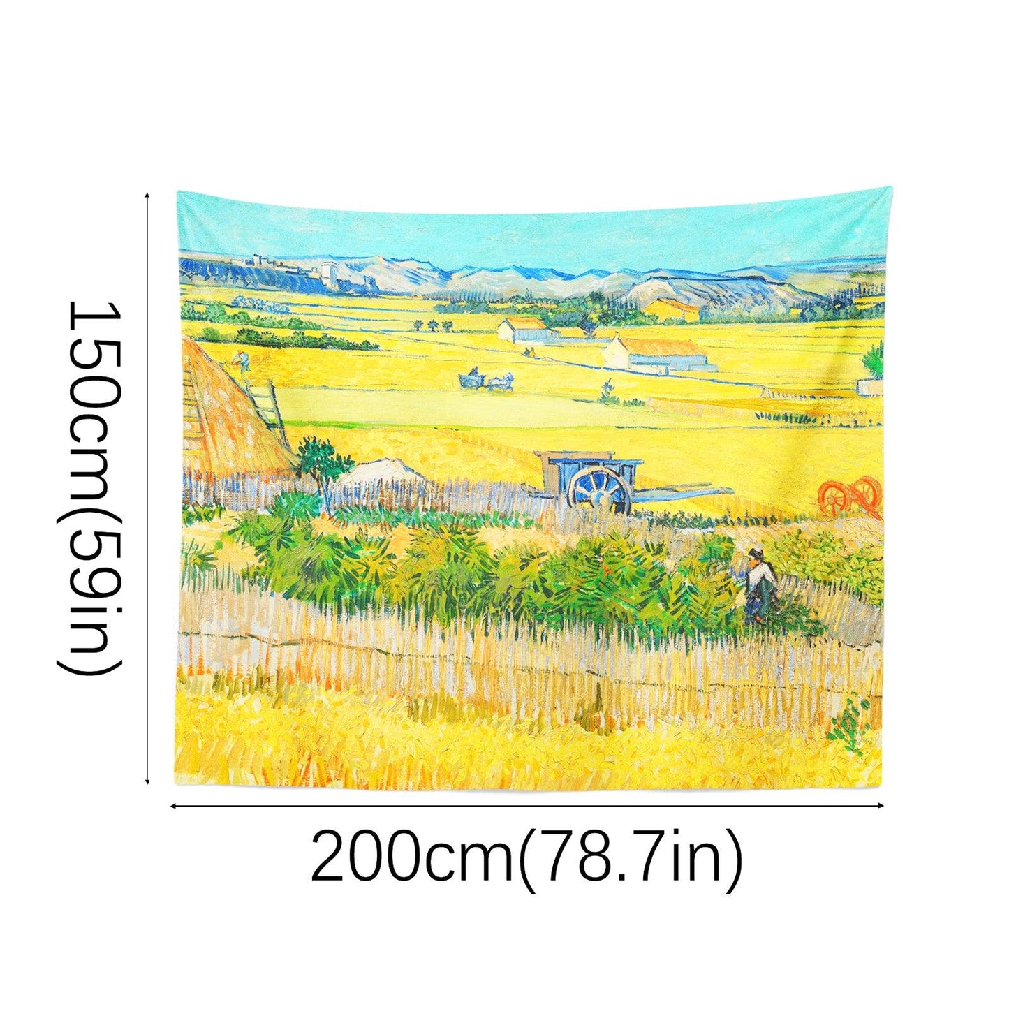Art Landscape Tapestry (The Harvest by Vincent van Gogh) - Berkin Arts