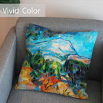 Art Landscape Throw Pillow Covers Pack of 2 18x18 Inch (Mount Sainte Victoire by Cezanne) - Berkin Arts