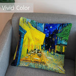 Art Landscape Throw Pillow Covers Pack of 2 18x18 Inch (Terrace Of A Cafe At Night by Van Gogh) - Berkin Arts