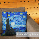 Art Landscape Throw Pillow Covers Pack of 2 18x18 Inch (The Starry Night by Van Gogh) - Berkin Arts