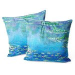 Art Landscape Throw Pillow Covers Pack of 2 18x18 Inch (Water Lilies by Claude Monet) - Berkin Arts