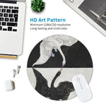 Art Round Mouse Pad 7.9 x 7.9 Inches (The Swan No.1 by Hilma af Klint) - Berkin Arts