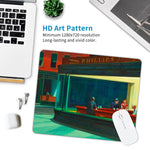 Art Square Mouse Pad 9.5 x 7.9 Inches (Nighthawks by Edward Hopper) - Berkin Arts