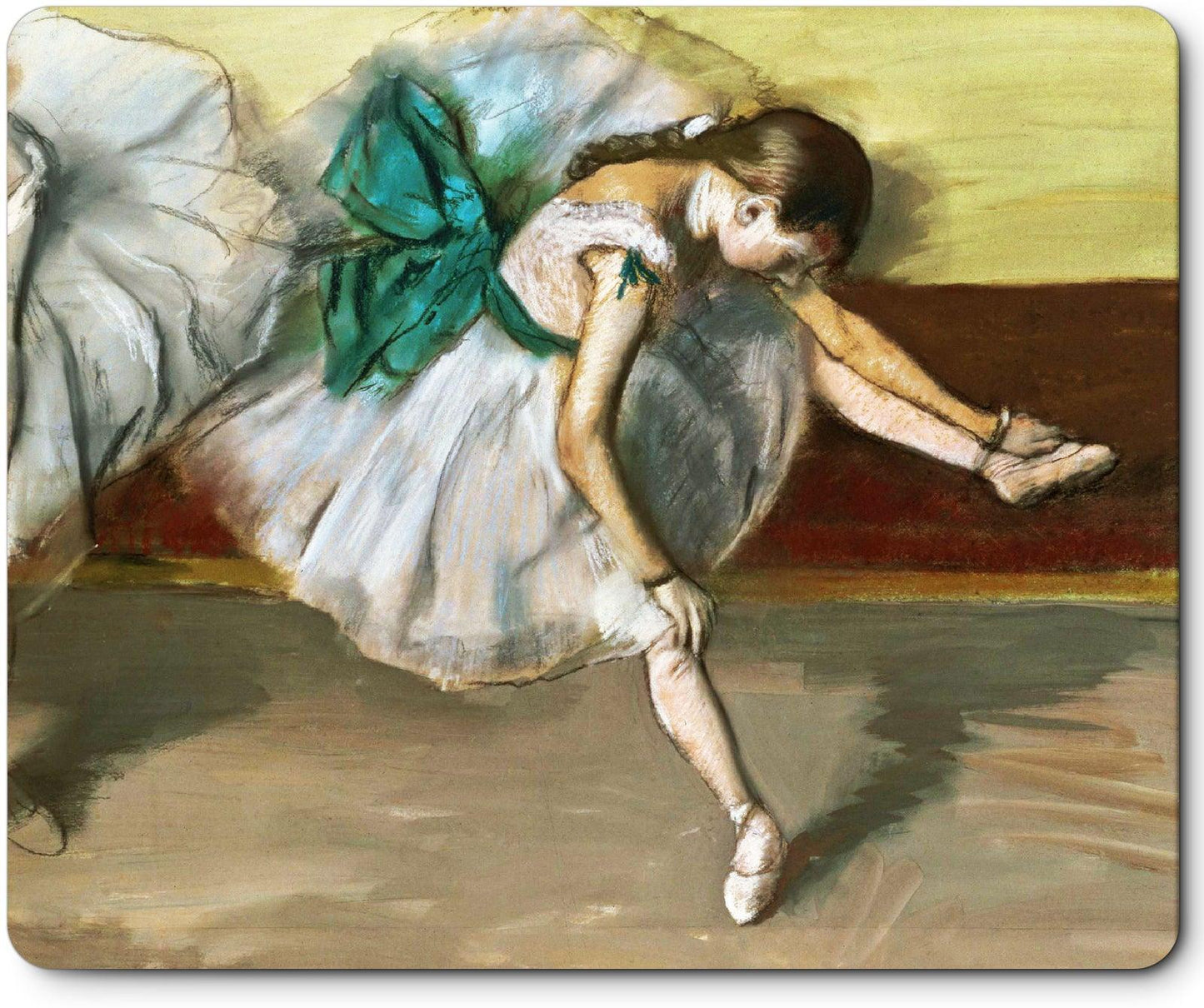Art Square Mouse Pad 9.5 x 7.9 Inches (Resting Dancer by Edgar Degas) - Berkin Arts