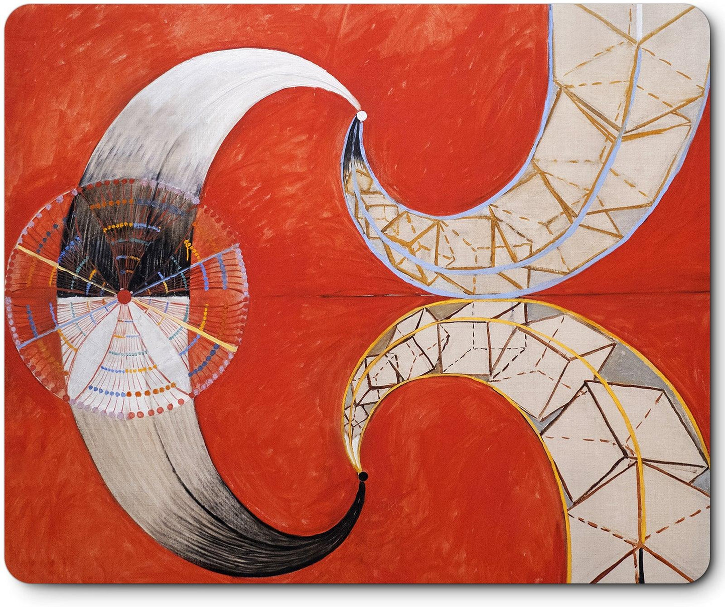 Art Square Mouse Pad 9.5 x 7.9 Inches (The Swan No.9 by Hilma af Klint) - Berkin Arts