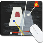 Art Square Mouse Pad 9.5 x 7.9 Inches (Truncated Pyramids by Laszlo Moholy Nagy) - Berkin Arts