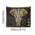 Bohemian Boho Tapestry (Golden Elephant) - Berkin Arts