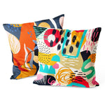 Boho Throw Pillow Covers Pack of 2 18x18 Inch (Orderly in Chaos) - Berkin Arts