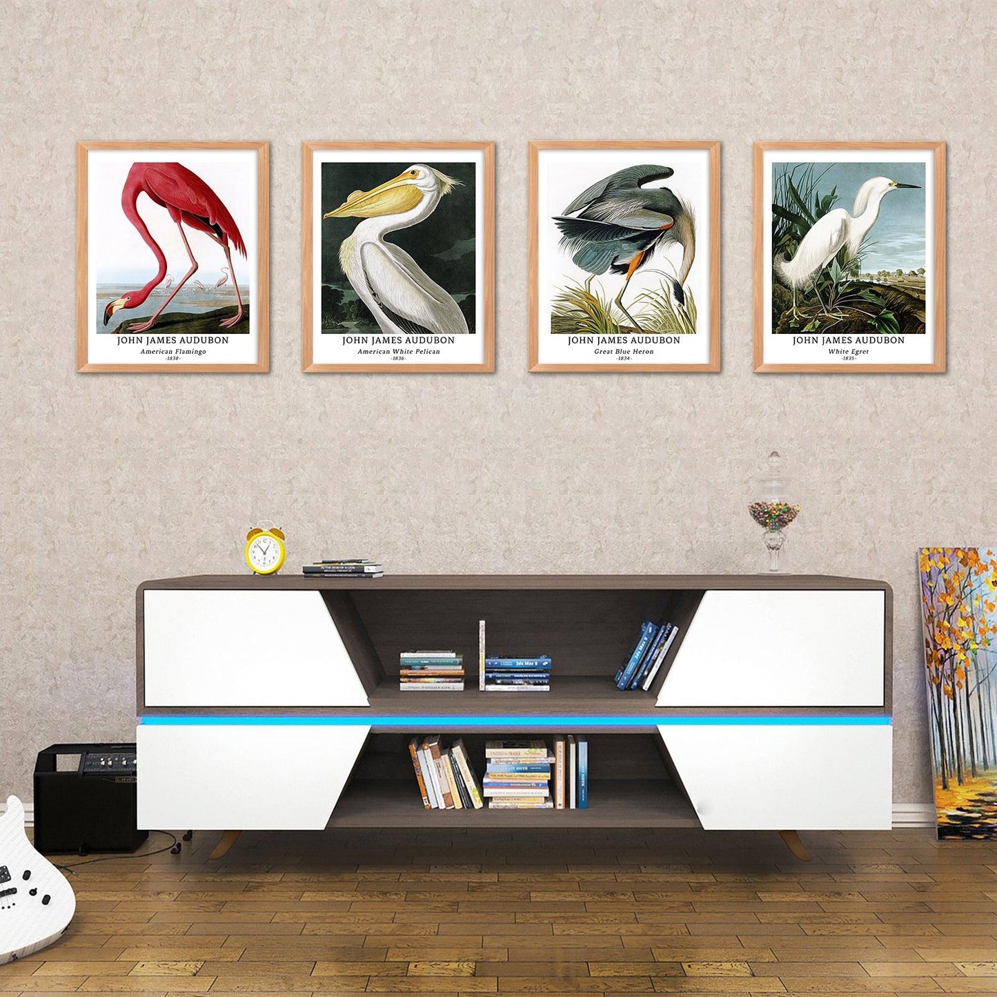 Classical Bird Art Paper Giclee Prints Set of 4 (John James Audubon Series) - Berkin Arts