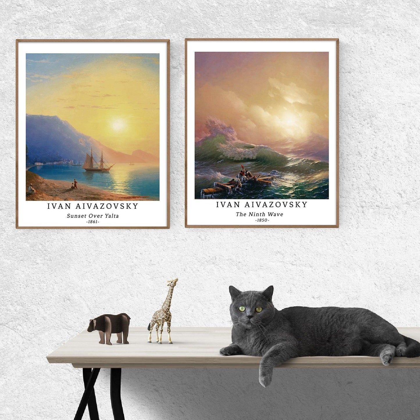 Classical Landscape Art Paper Giclee Prints Set of 4 (Ivan Aivazovsky Series) - Berkin Arts