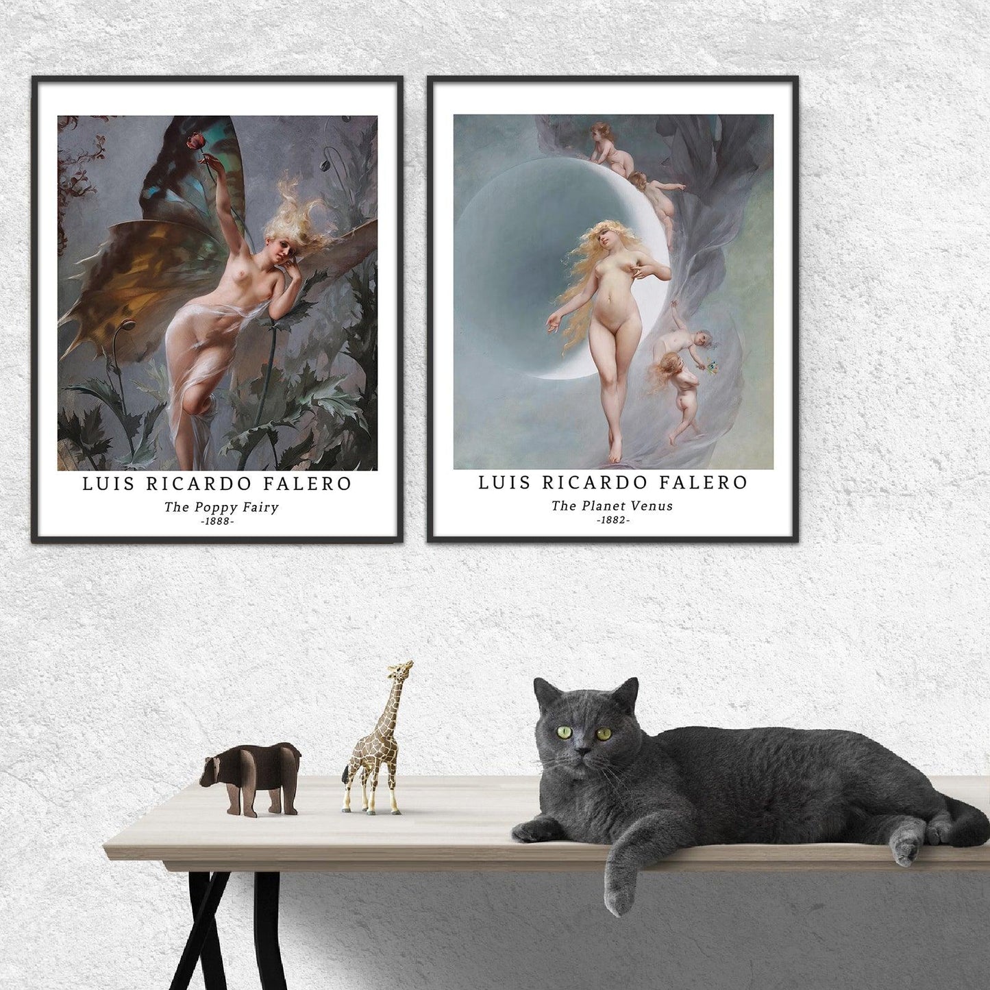Classical Mythology Historical Art Paper Giclee Prints Set of 4 (Luis Ricardo Falero Series) - Berkin Arts