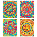 Contemporary Paper Giclee Prints Set of 4 (Mandala Series 2) - Berkin Arts