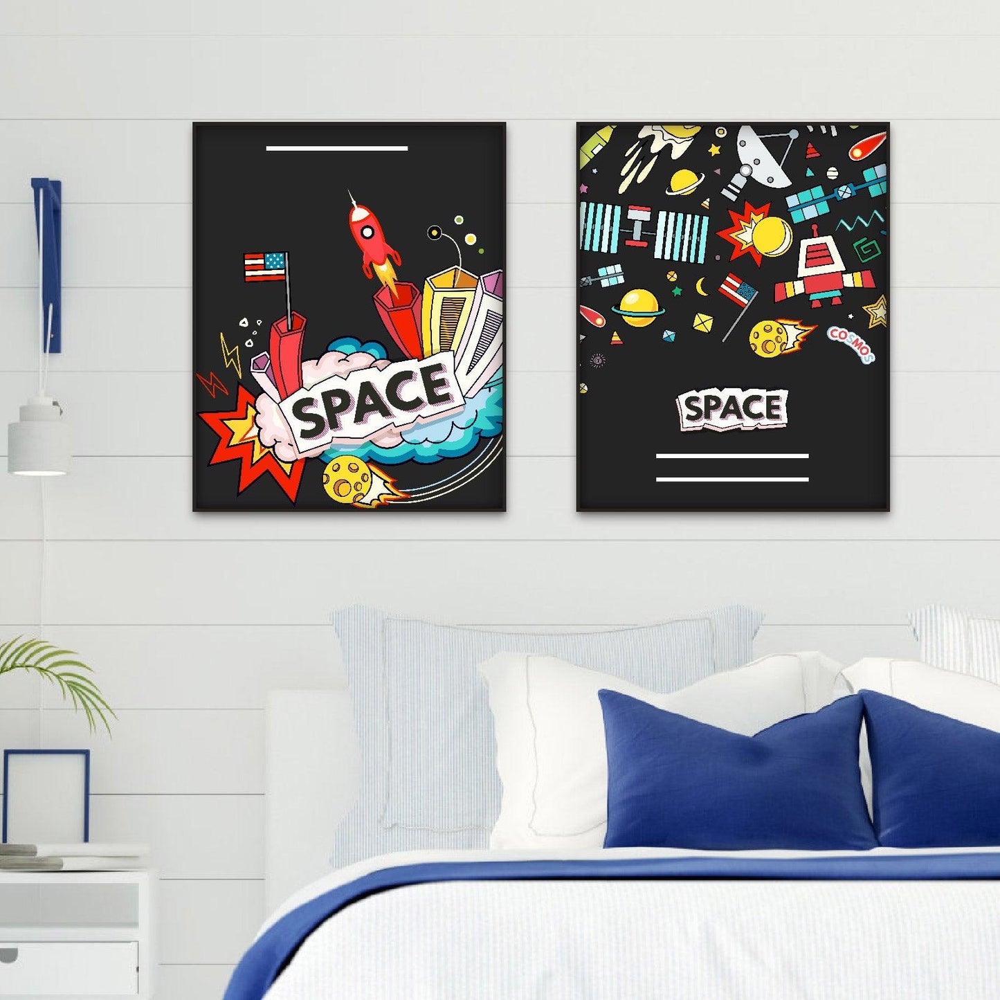 Contemporary Paper Giclee Prints Set of 4 (Space Series 2) - Berkin Arts