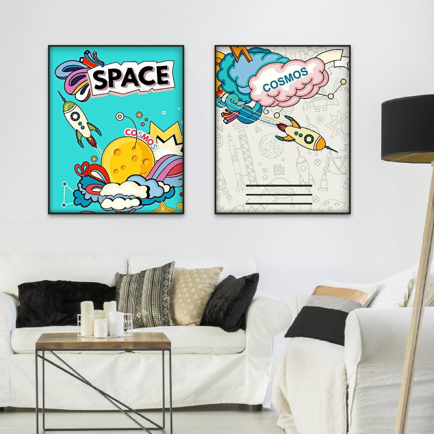 Contemporary Paper Giclee Prints Set of 4 (Space Series 3) - Berkin Arts