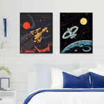 Contemporary Paper Giclee Prints Set of 4 (Space Series) - Berkin Arts