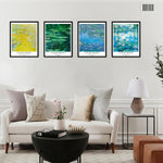 Flower Art Paper Giclee Prints Set of 4 (Claude Monet Series) - Berkin Arts